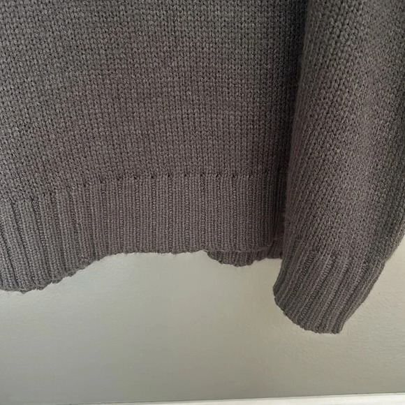 Trouvé Gray Short Sleeve Loose Fit Sweater with Detailed Neckline, Sz XS/S - Picture 4 of 8